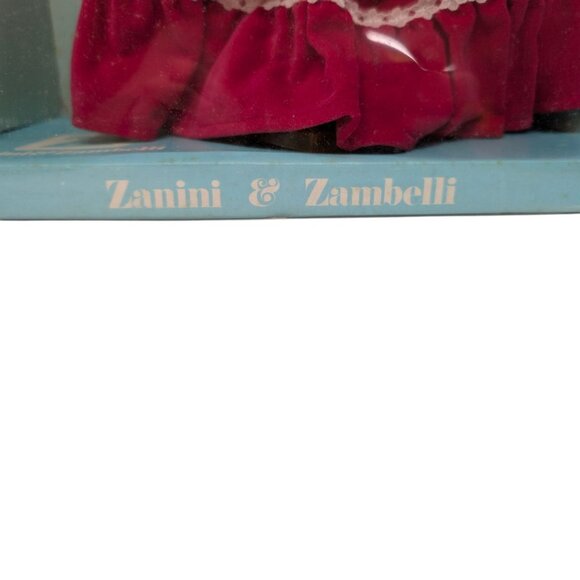Vtg Zanini Zambelli Doll 17" Vinyl Red Velvet Dress Curly Brunette w/ Box ITALY - Picture 10 of 16